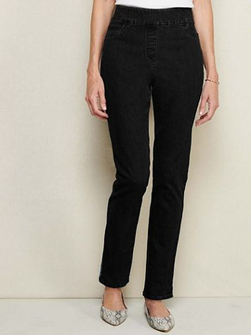 Slimtacular®  Slim-Leg Pull-On Denim Jean | Draper's & Damon's