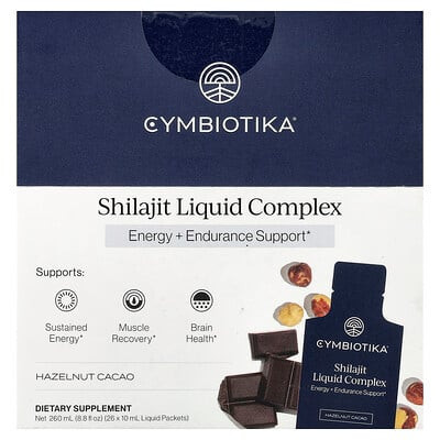 Cymbiotika, Shilajit Liquid Complex, Hazelnut Cacao, 26 Liquid Packets, 0.3 fl oz (10 ml) Each | iHerb