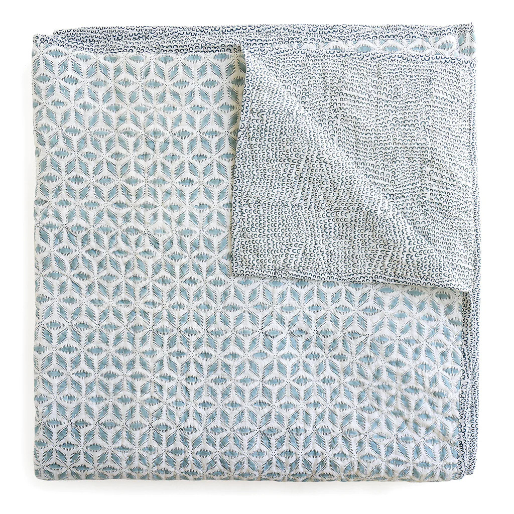 Hanami Quilt | Coastal Bedding | Coastal Bleu | Coastal Bleu