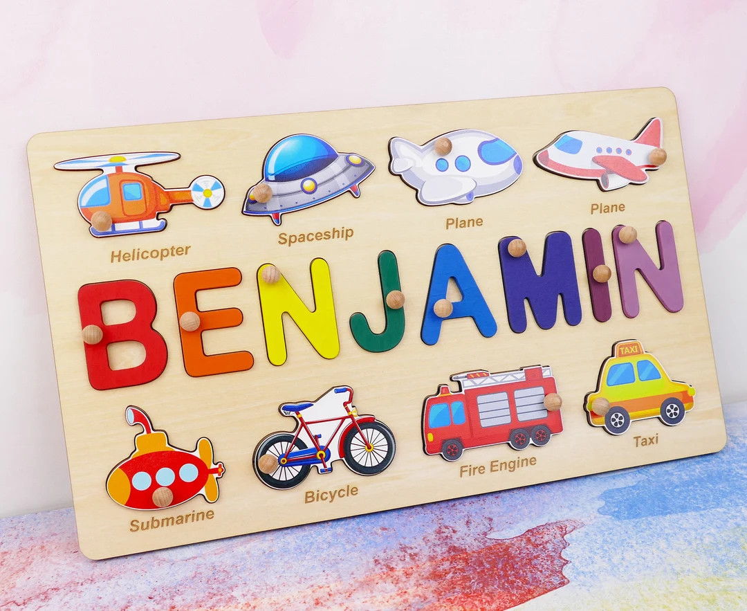 Personalized Transportation Name Puzzle for Kids Educational - Etsy | Etsy (US)