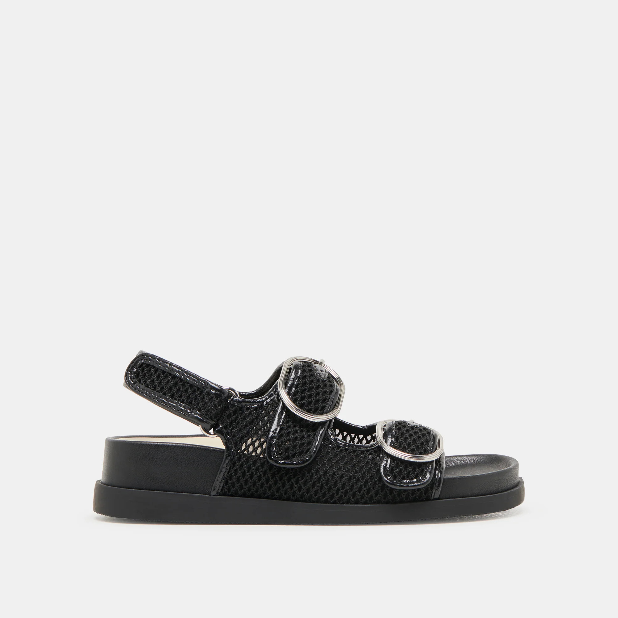STARLA MESH SANDALS BLACK WOVEN MESH | DolceVita.com
