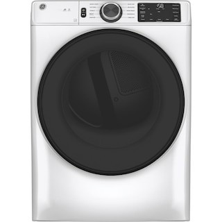 7.8 cu. ft. Smart Front Load Electric Dryer in White with Sanitize Cycle, ENERGY STAR | The Home Depot