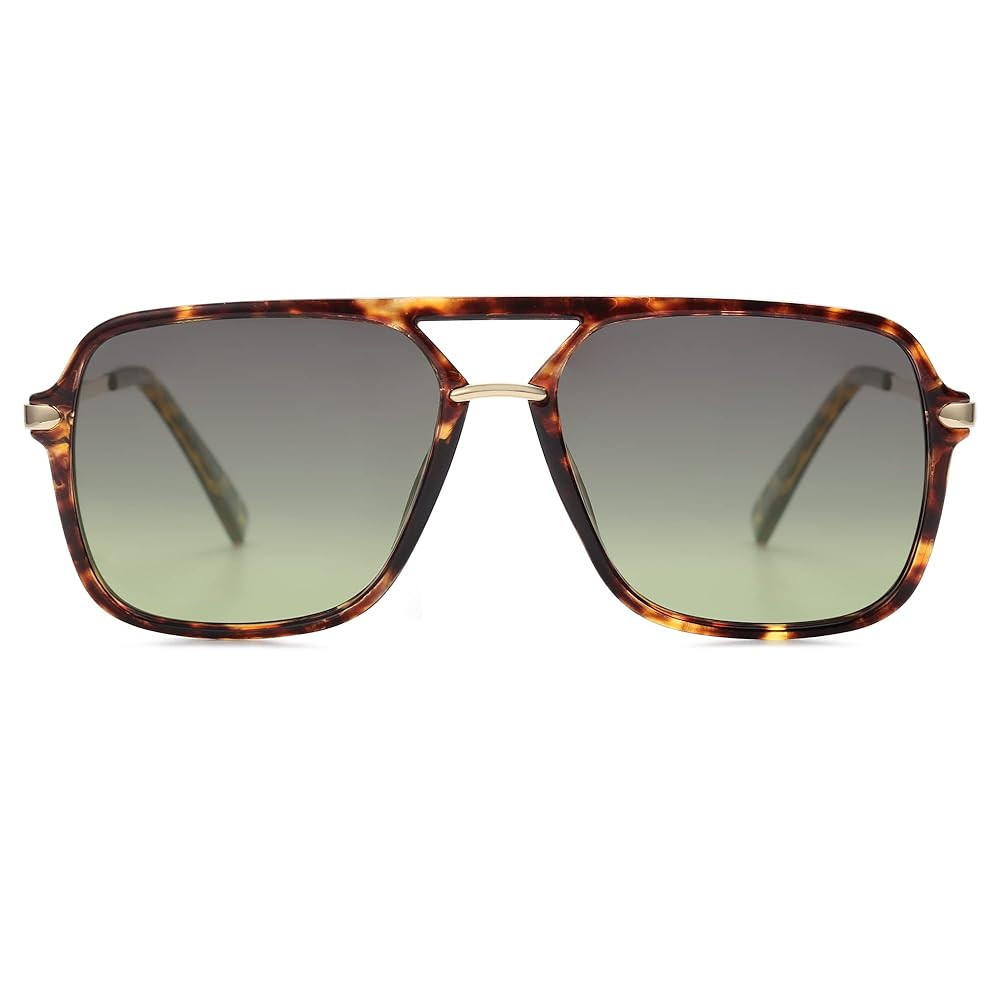 SOJOS Sunglasses for Women & Men, Square, Retro, Polarized Lens, Trendy Aviator, 90s Shades | Amazon (US)
