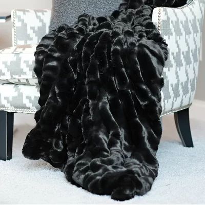 Couture Throw Donna Salyer's Fabulous-Furs Size: 72" L x 60" W, Color: Onyx Mink | Wayfair North America