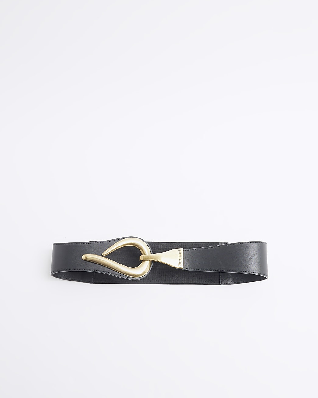 Black large clip waist belt | River Island (UK & IE)