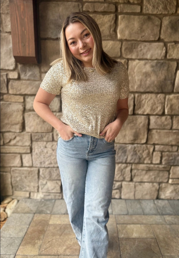 Studio Y Sequin Top | Maurices