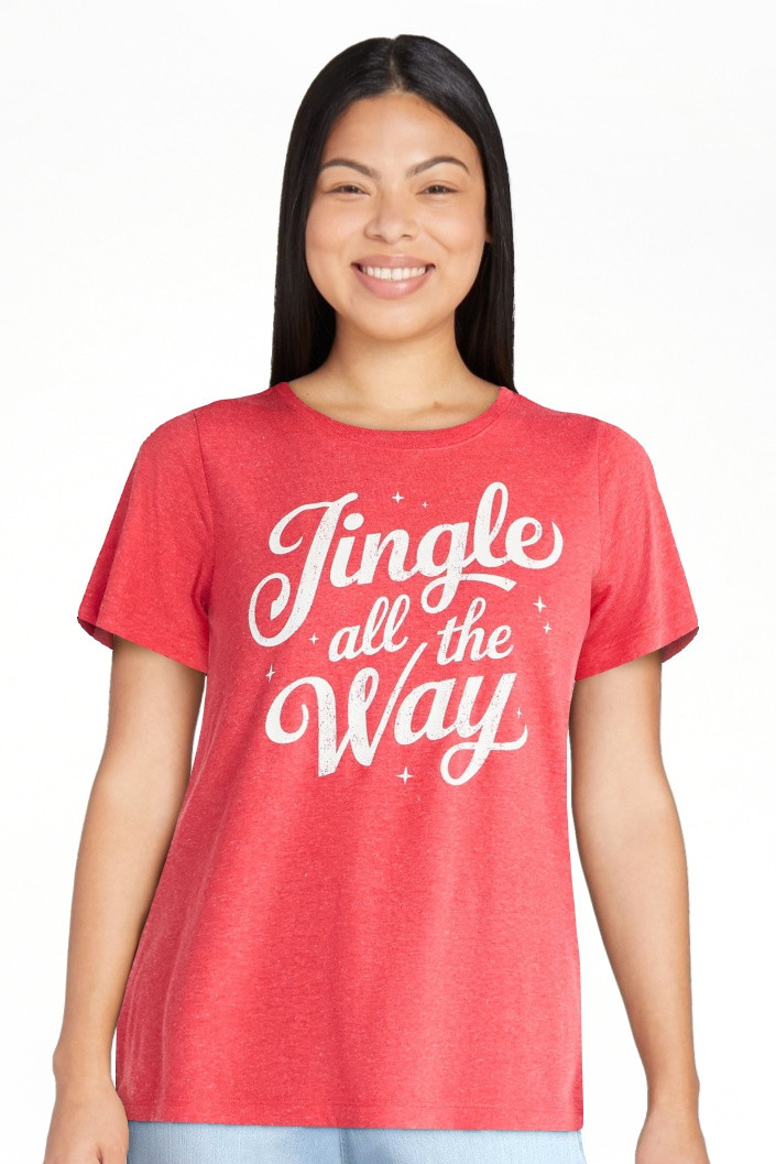 Christmas Women's Jingle Graphic Tee from Holiday Time, Sizes S-XXXL | Walmart (US)