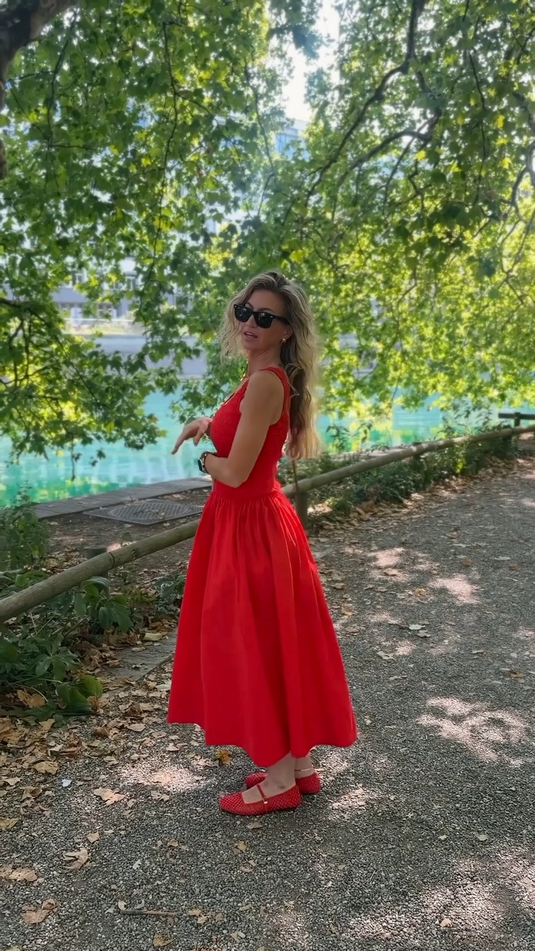The most perfect red Switzerland dress. TTS, wearing a Small. 

Red ballet flats: the most comfortable ballet flats I’ve EVER worn, run TTS. 

Woven cognac leather crossbody bag.

#LTKgrwm #LTKdayinmylife #LTKTravel