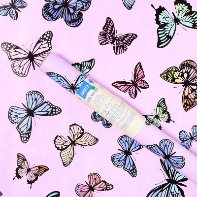 96"x30" Butterfly Gift Wrapping Paper Purple - Spritz™ | Target