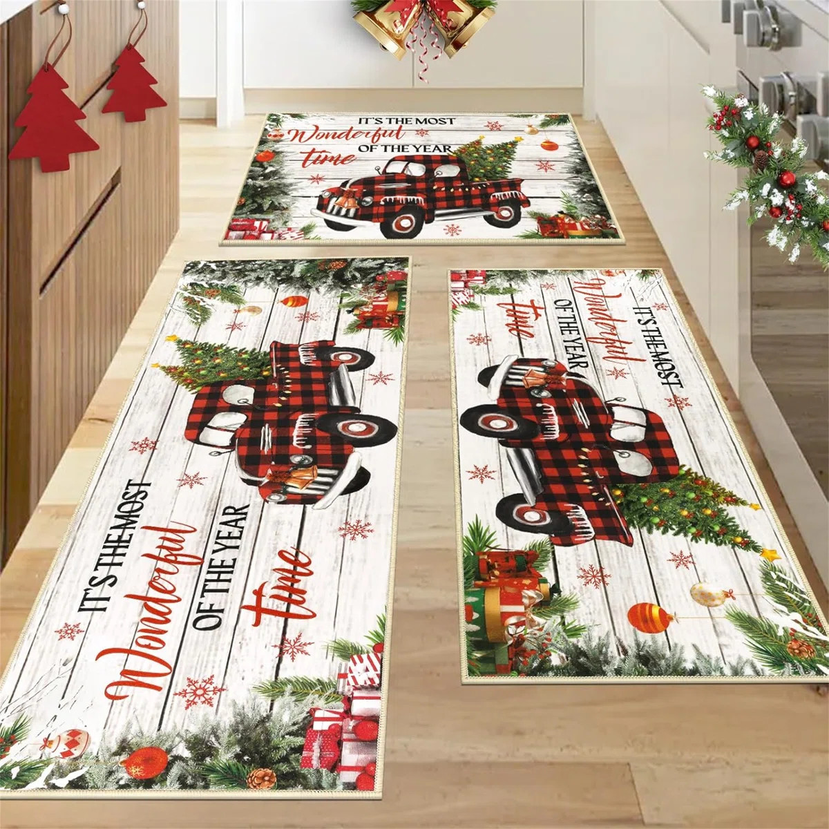The Holiday Aisle® Christmas Kitchen Rug & Reviews | Wayfair | Wayfair North America
