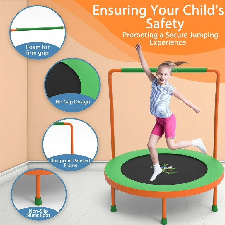 CITYLE 3FT Toddler Indoor Trampoline for Kids Ages 1 to 6, Max Load 220LBS 36'' Mini Small Foldab... | Walmart (US)