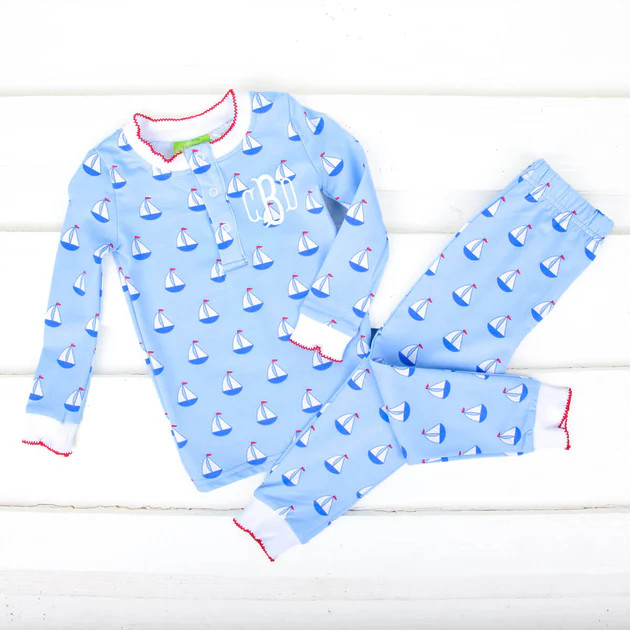 Sailboat Print Pajamas | Classic Whimsy