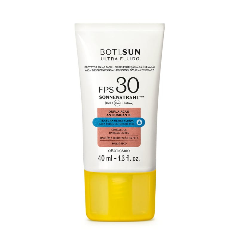 Protetor Solar Facial Antioxidante FPS30 Boti.Sun Ultra Fluido 40ml | O Boticário | oBoticario (BR)