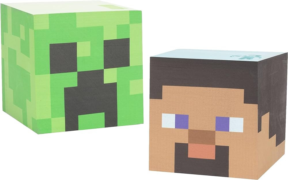 Minecraft Creeper & Steve Sticky Notes Cubes, 2-Pack, 1600 Sheets - 3x3 Self-Stick Post Paper Pad... | Amazon (US)