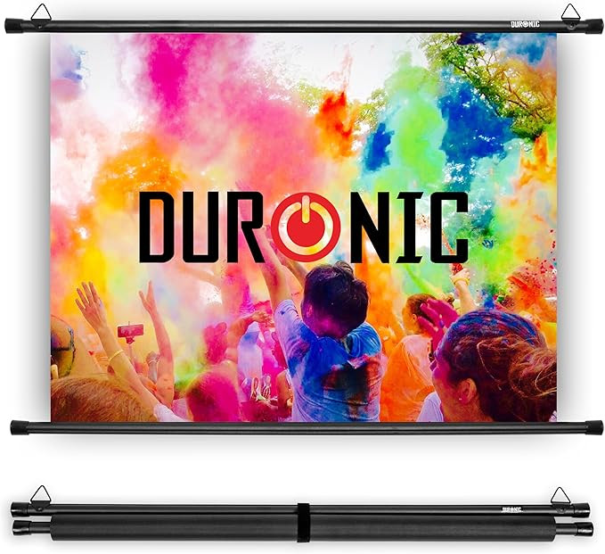 Duronic BPS60/43 Simple Bar Wall Mountable HD Projection Screen for | School | Theatre | Cinema |... | Amazon (UK)
