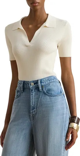 Rib Knit Polo Sweater | Nordstrom