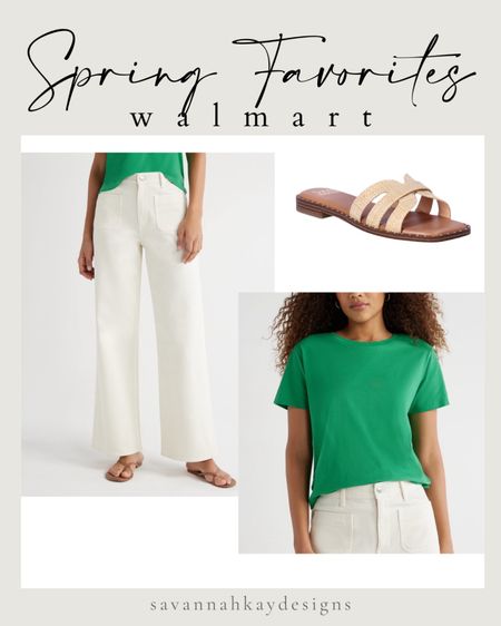 The pants are perfect and green is such a good color this year!

#walmartfashion #walmart #spring #pants #wideleg #perfecttop 

#LTKWorkwear #LTKStyleTip #LTKSaleAlert