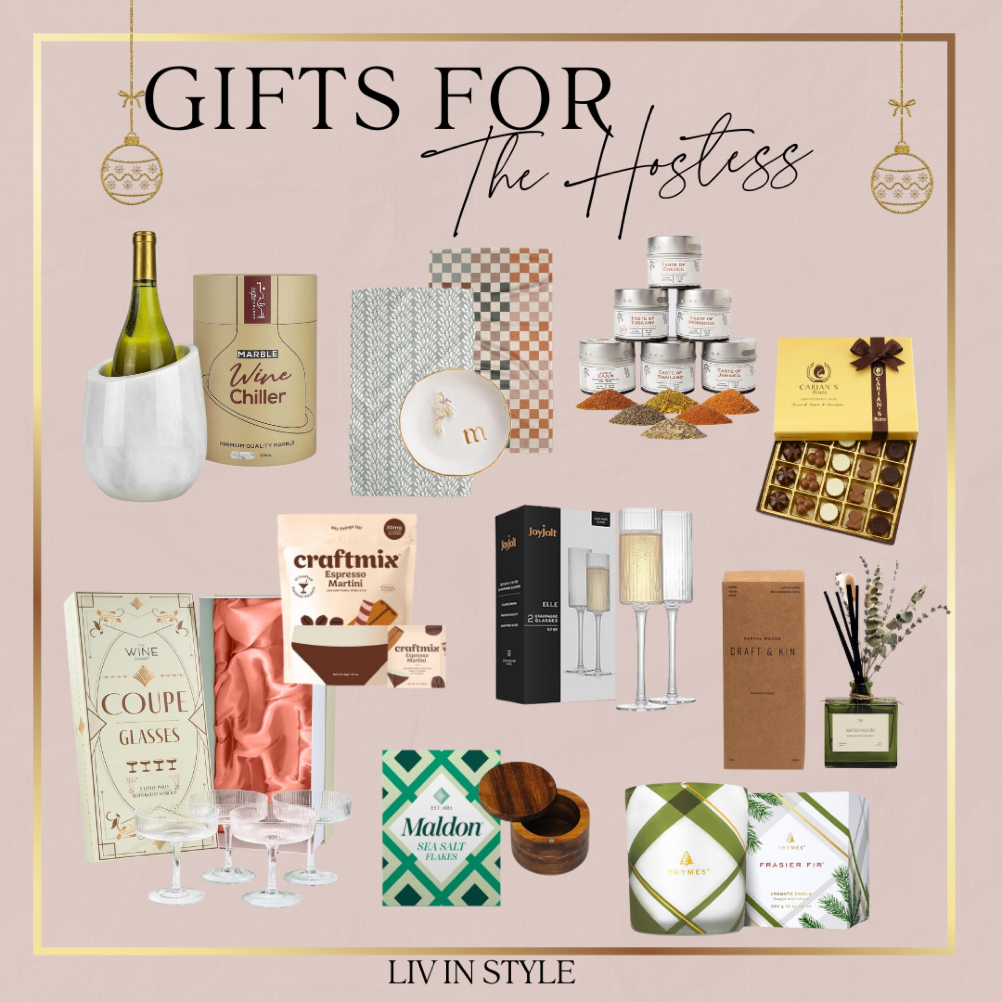 Gifts for the host/ hostess all found on Amazon!! Salt and salt cellar, kitchen towels, European chocolates, martini espresso, candle, wine chiller, spices, and more! 

#LTKHoliday #LTKSeasonal #LTKGiftGuide