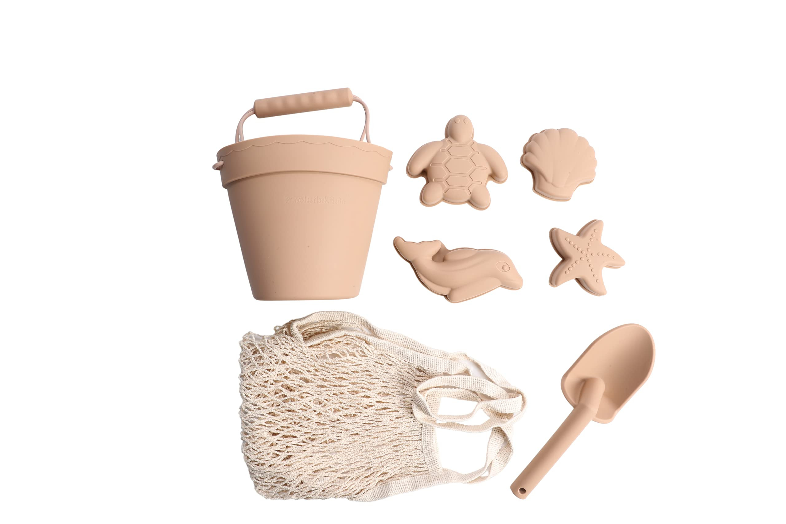 BraveJusticeKidsCo. | Silicone Summer Kids Beach Set | Toddlers and Baby Sandbox Toys (Warm Sand)... | Amazon (US)