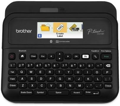 Brother P-touch Desktop Non-Thermal Label Maker with Bluetooth, Black (PT-D610BT) (PTD610BT) | Amazon (US)