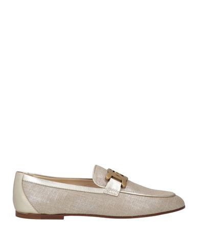 Tod's Woman Loafers Platinum Size 11.5 Textile fibers | YOOX (US)