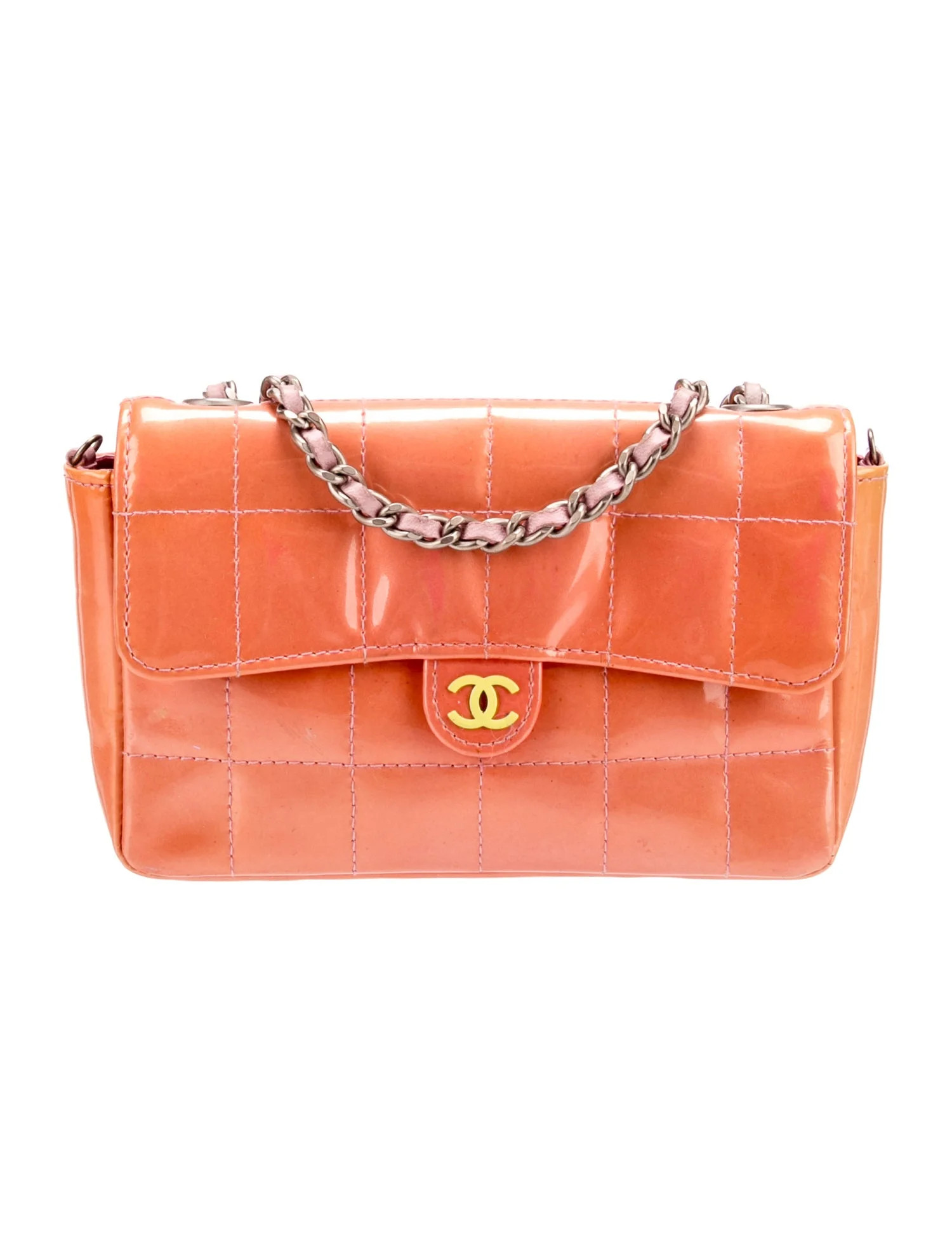 Patent Mini Square Quilt Flap Bag | The RealReal