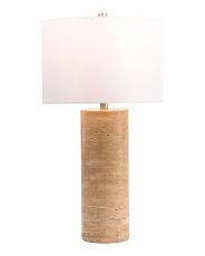 27in Travertine Table Lamp | Marshalls