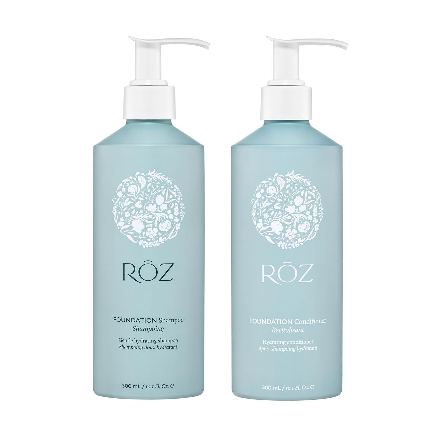 RŌZ Hydrating Sulfate-Free Shampoo and Conditioner Set, 10.1 oz Each Bottle | Amazon (US)