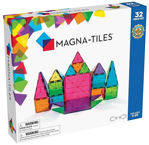 MAGNA-TILES Classic 32-Piece Magnetic Construction Set, The ORIGINAL Magnetic Building Brand | Amazon (US)