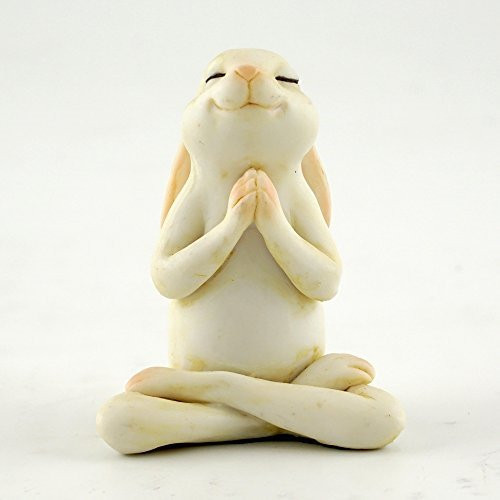 Top Collection Miniature Fairy Garden & Terrarium Yoga Bunny in Seated Namaste Pose Statue, Small | Walmart (US)