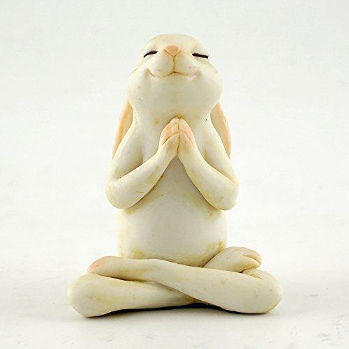 Top Collection Miniature Fairy Garden & Terrarium Yoga Bunny in Seated Namaste Pose Statue, Small | Walmart (US)
