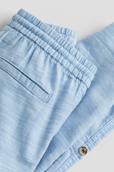 Loose Fit Roll-up Pants - Light blue - Kids | H&M US | H&M (US + CA)