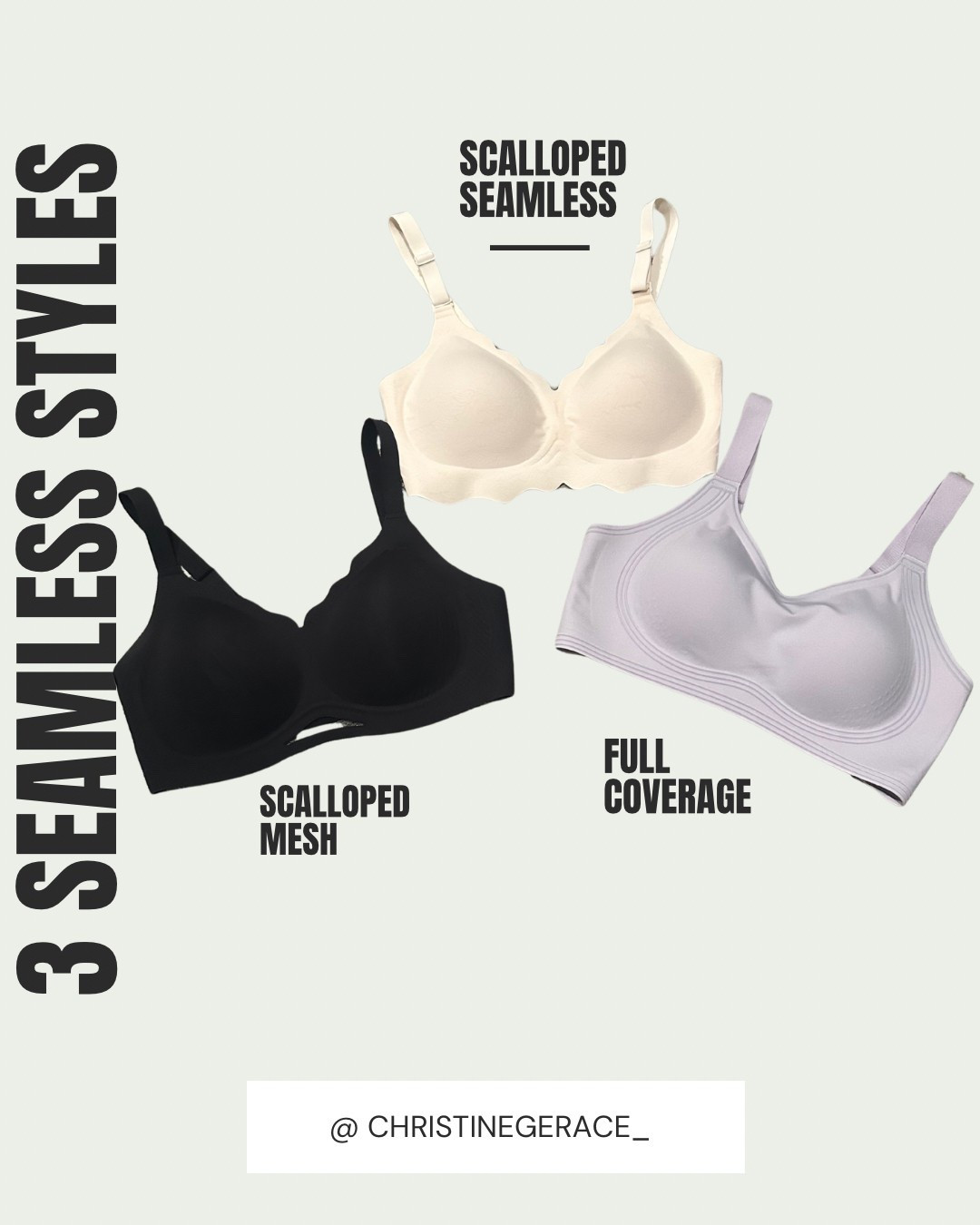 Seamless styles of the day ! All so comfy !! Perfect for t shirts & all day wear 

• scalloped mesh
• full coverage 
• scalloped seamless 

#LTKFindsUnder50 #LTKSummerEdit #LTKStyleTip