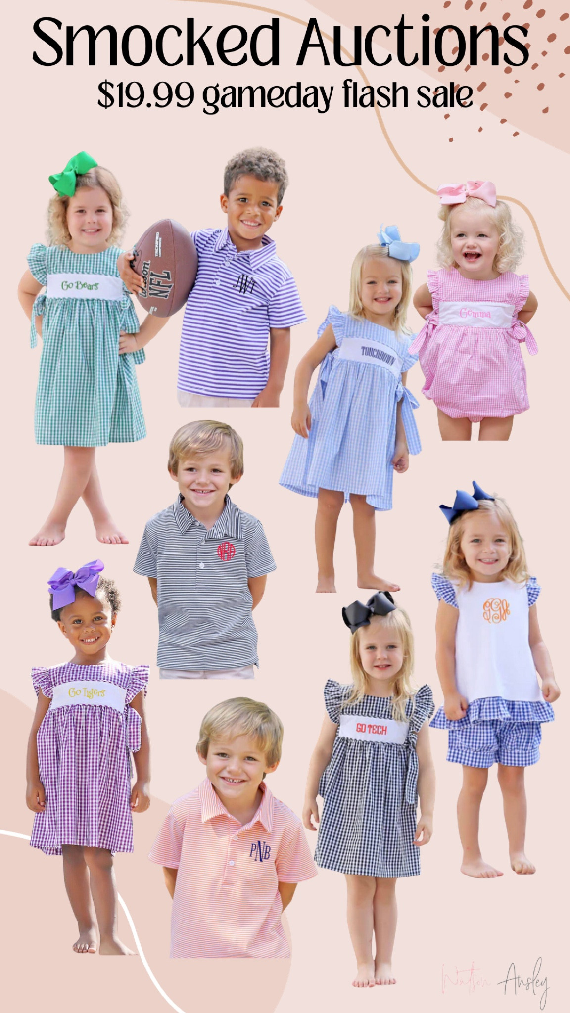 Shop smocked auctions game flash sale $19.99 and under today!

Click below to shop!



#LTKkids #LTKsalealert #LTKbaby