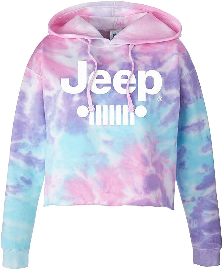 Jeep Women's Tie Dye Crop Hoodie | Amazon (US)