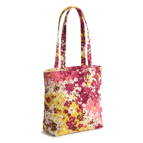 Vera Bradley Women's Premium Cotton Small Original Zip Tote Bag, Starstruck Daisies, One Size | Amazon (US)
