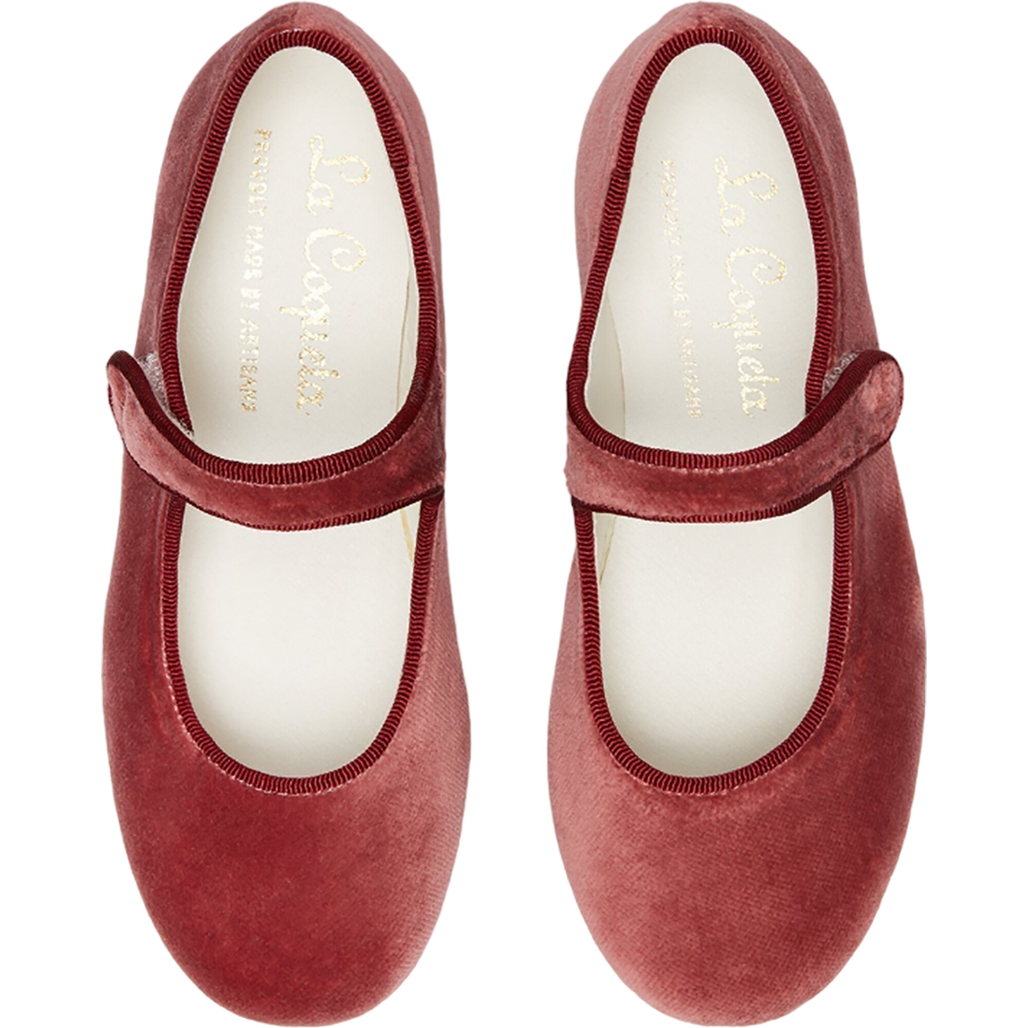 Dusty Pink Velvet Girl Mary Jane Shoes | Maisonette