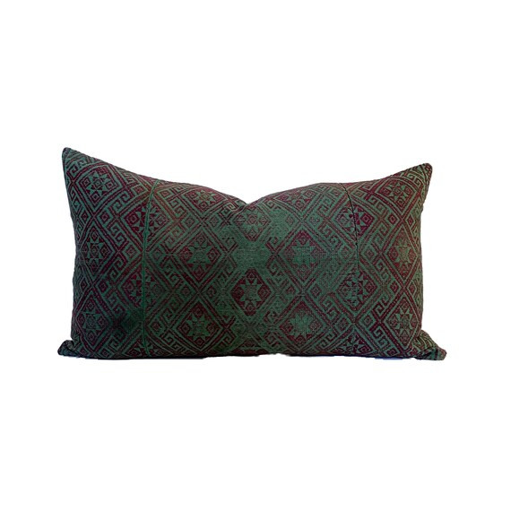 15 x 25 Deep Green Chinese Wedding Blanket Lumbar Pillow Cover | Etsy | Etsy (CAD)