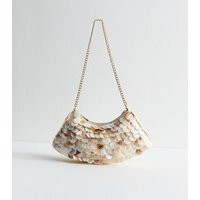Cream Shell Embellished Shoulder Bag New Look | New Look (UK)