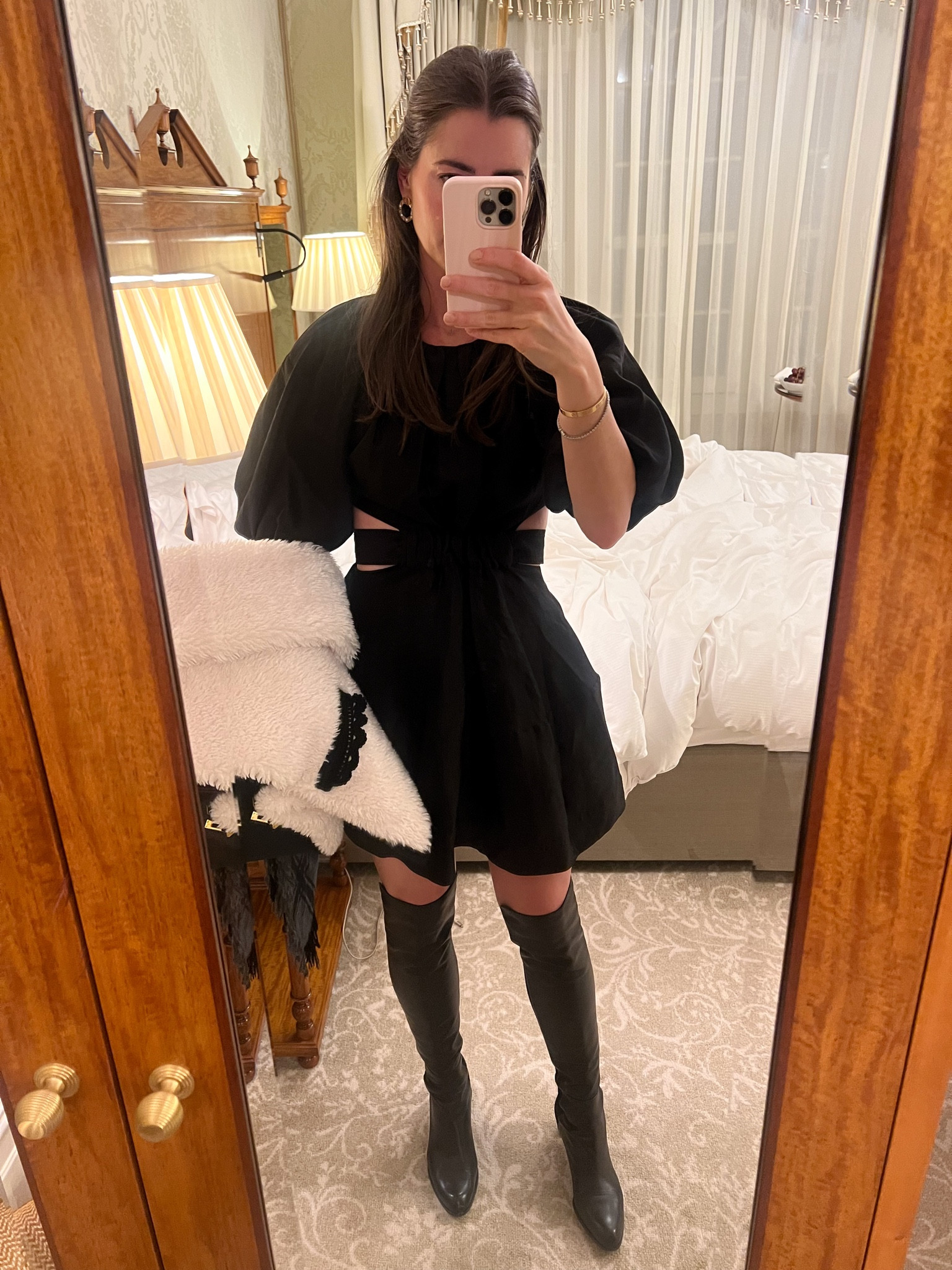 London dinner outfit #london #travel #aje 

Size up in dress. Boots true to size 

#LTKstyletip #LTKsalealert #LTKtravel