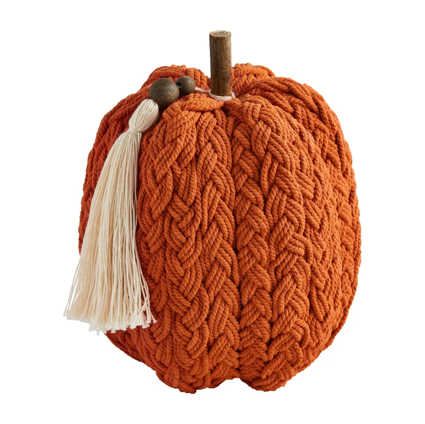 Orange Braided Rope Pumpkin | Mud Pie (US)
