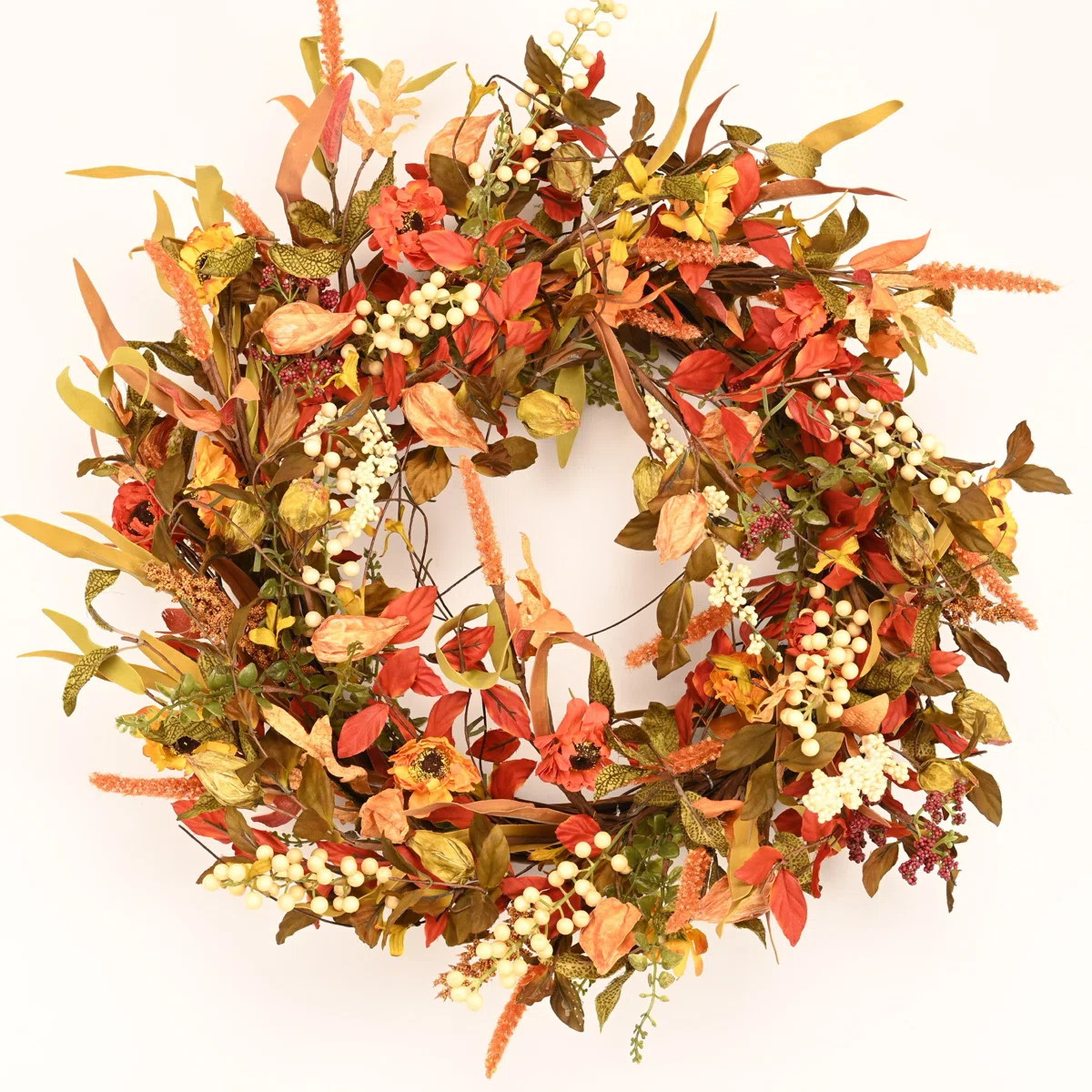 Handcrafted Faux Berry 26'' Wreath | Wayfair North America
