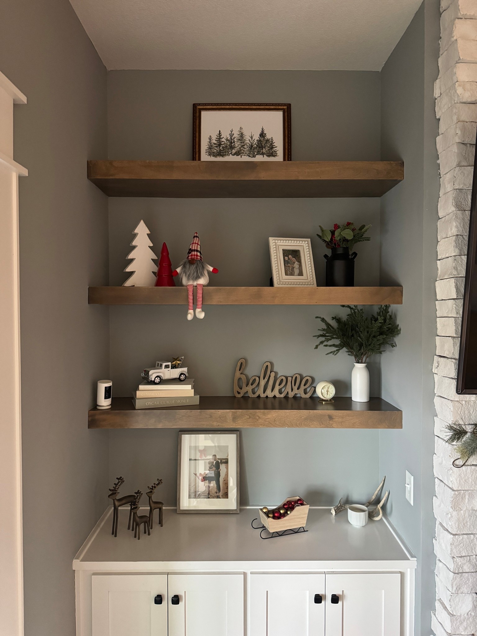 Christmas floating shelf decor ideas 

The pic on top / frame is both Amazon and I’m obsessed! Will use these every year now! Linked what I could but lots of it I’ve had for several years 

Christmas decor 

#LTKHoliday #LTKGiftGuide #LTKHome