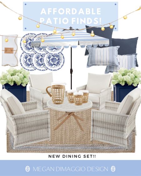 Love this new Serena & Lily Pacifica inspired affordable outdoor dining patio set that was just added online!!! 😍☀️🍹 Snag the entire set for thousands less than the real deal chairs!! 🙌🏻

#LTKsalealert #LTKhome #LTKSeasonal