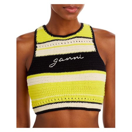 Ganni Womens Crochet Racerback Cropped | Walmart (US)