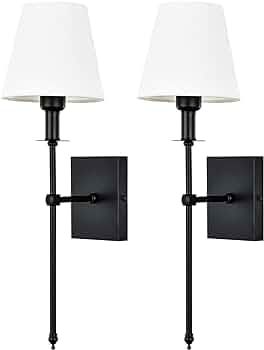 Wall Light Battery Operated Sconce Set Of 2，not Hardwired Fixture,Battery Powered Wall Sconce W... | Amazon (US)