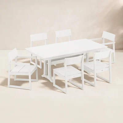 Edge 7 Piece 72.25'' Farmhouse Dining Set | Wayfair North America
