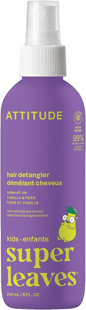 ATTITUDE Rinse-free Hair Detangler for Kids, EWG Verified Leave In Product, Plant- and Mineral-Ba... | Amazon (US)