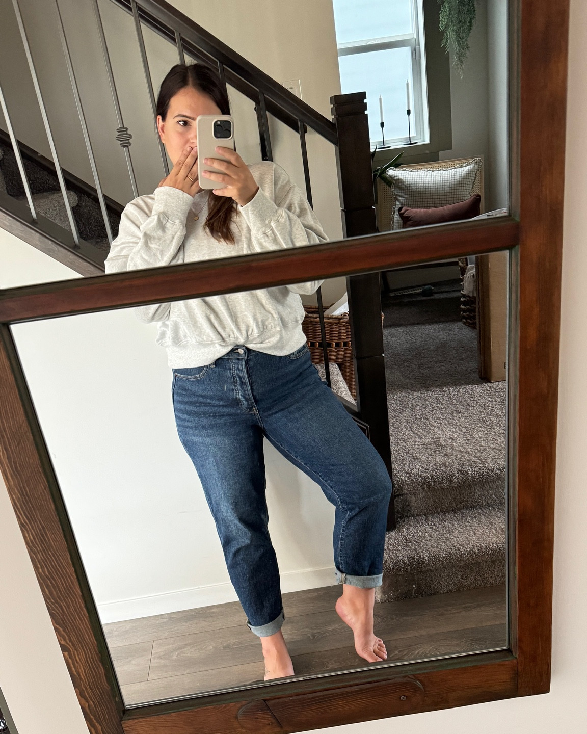 I don’t know what it is about these jeans but they make me feel so good. Also this sweater is adorable & so cozy  

#LTKsale #LTKmidsize #LTKcanada