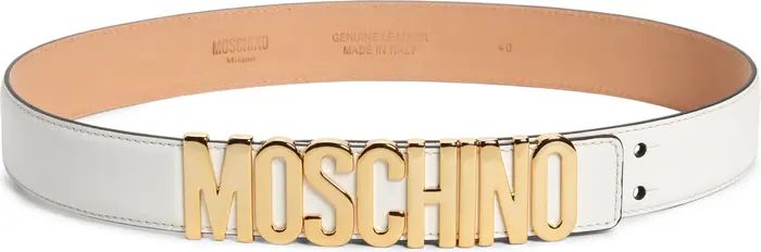 Moschino Logo Leather Belt | Nordstrom | Nordstrom